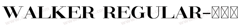 Walker Regular字体转换